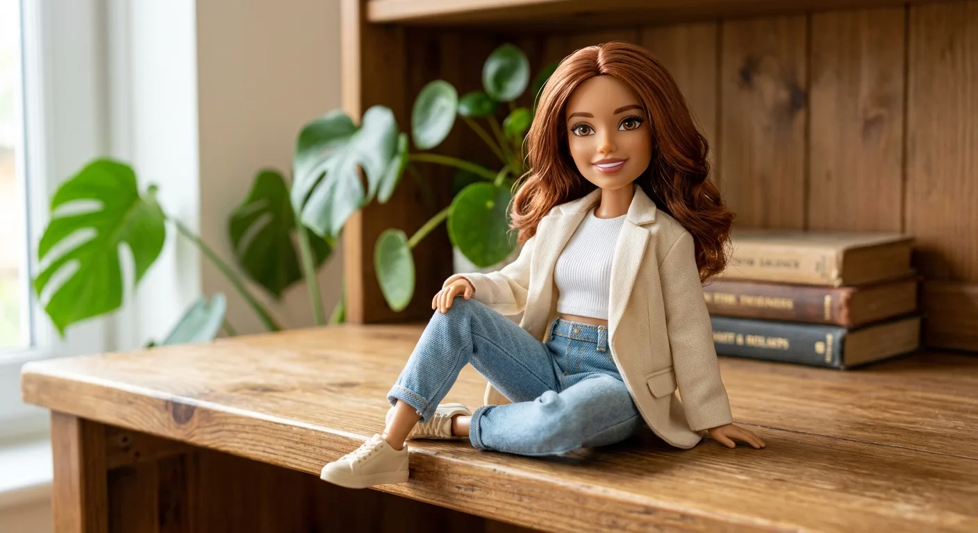 A Pocketmini figure displayed on a desk